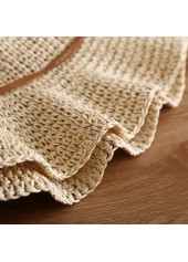 Light Camel Color Wide-brimmed Design Hat