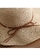 Light Camel Color Wide-brimmed Design Hat