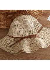 Light Camel Color Wide-brimmed Design Hat