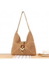 Dark Camel Color Magnetic Shoulder Bag