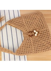 Dark Camel Color Magnetic Shoulder Bag