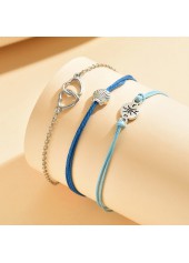 Neon Blue Color Iron Material Anklets