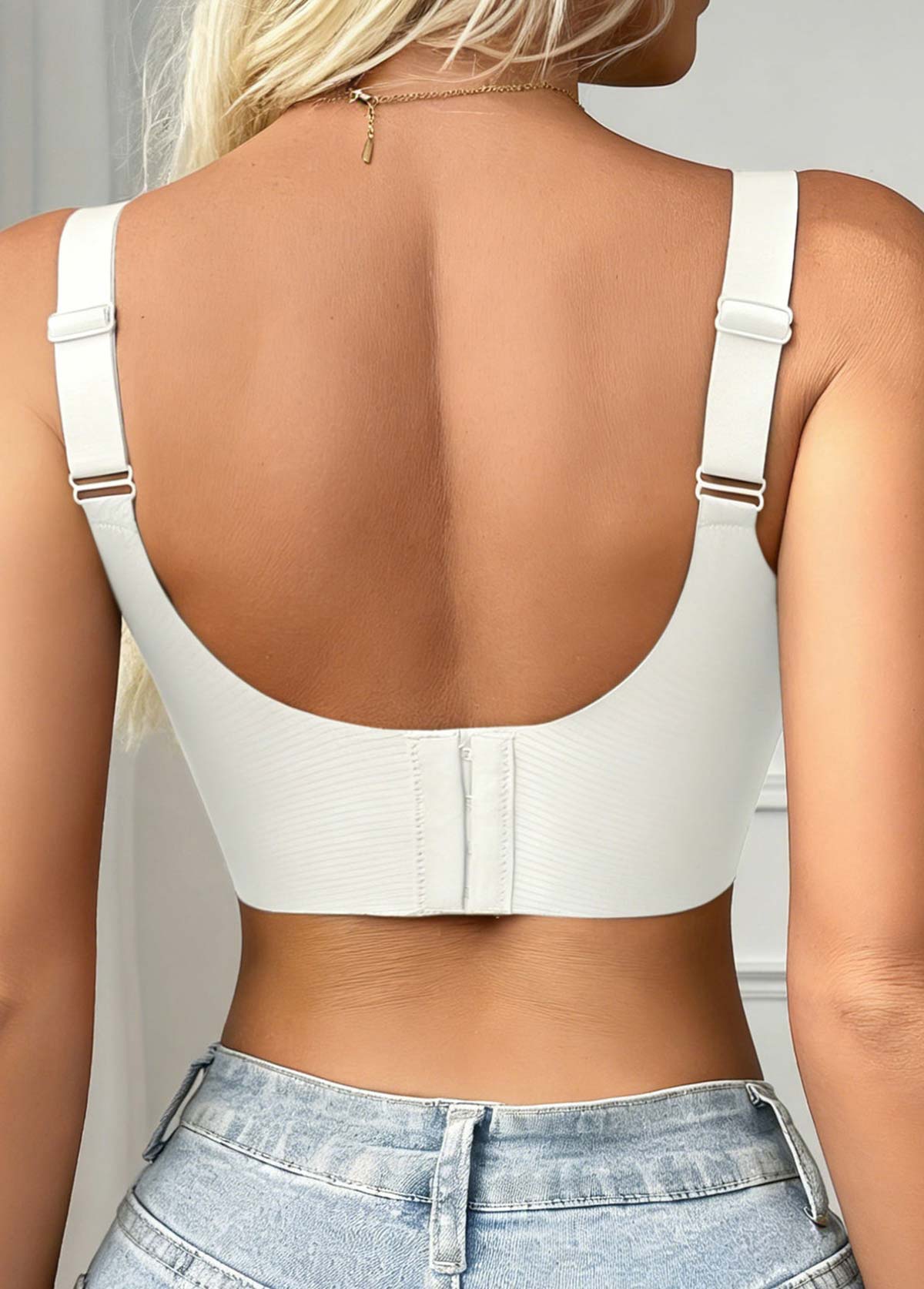 White Color Push-up Scoop Neck Bra