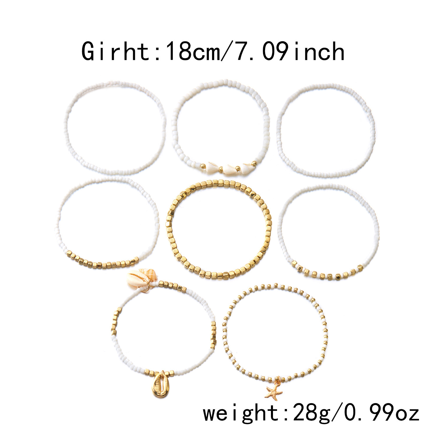 Golden Color Round Alloy Detail Anklets