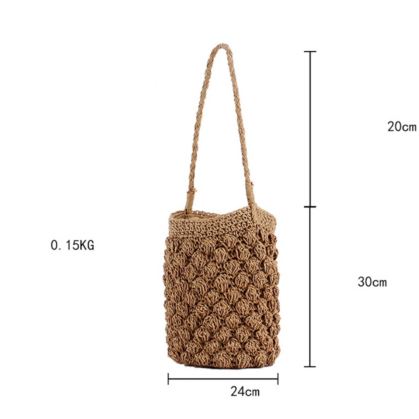 Dark Camel Open Shoulder Tote Bag