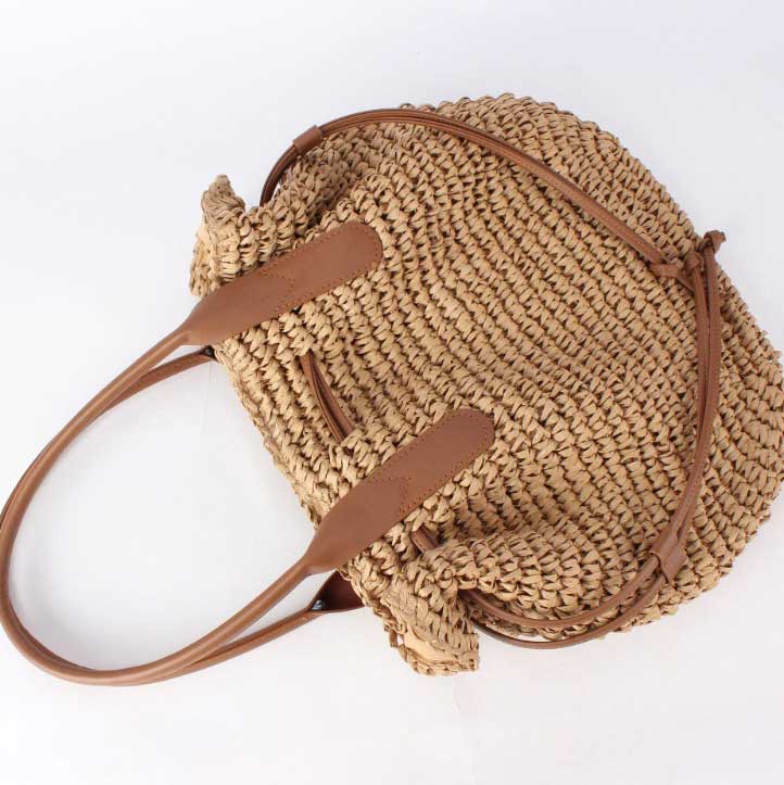 Dark Camel Color Drawstring Hand Bag