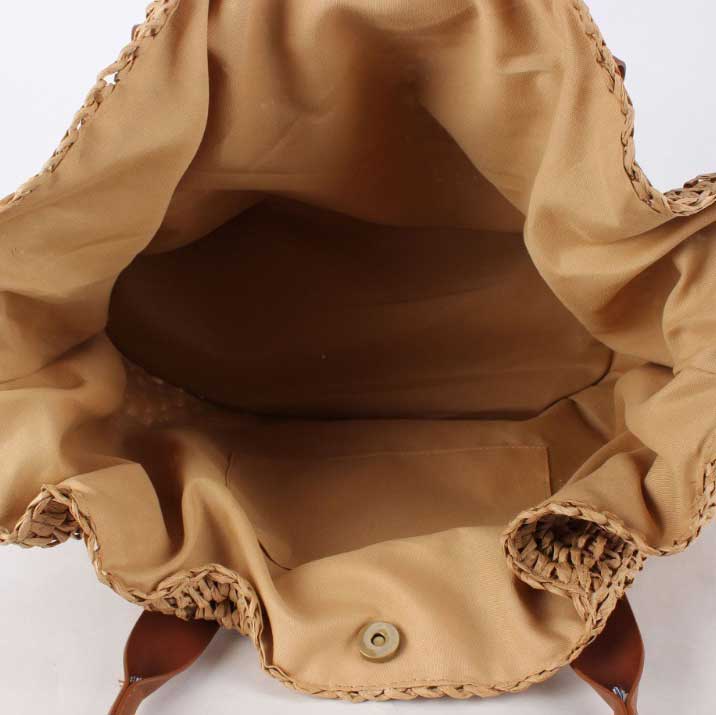 Dark Camel Color Drawstring Hand Bag