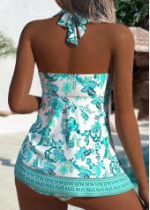 Random Floral Print Fake 2in1 One Piece Swimdress