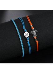 Mint Green Turtle Alloy Anklet Set
