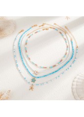 Mint Green Butterfly Alloy Beaded Necklaces