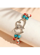 Mint Green Heart Design Alloy Bracelet