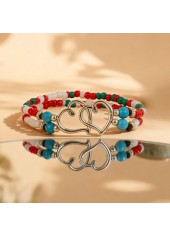 Mint Green Heart Design Alloy Bracelet