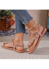 Light Pink Rubber Open Toe Falt