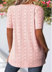 Floral Print Pink Fake Two Piece Twinset
