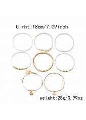 Golden Color Round Alloy Detail Anklets