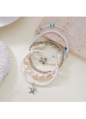 Beige Color Round Alloy Detail Bracelets