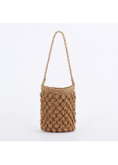 Dark Camel Open Shoulder Tote Bag