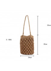 Dark Camel Open Shoulder Tote Bag