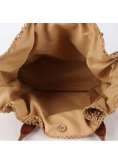 Dark Camel Color Drawstring Hand Bag