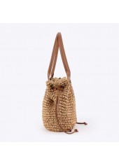 Dark Camel Color Drawstring Hand Bag