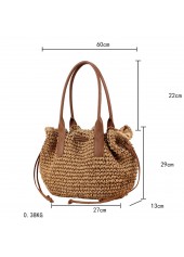 Dark Camel Color Drawstring Hand Bag