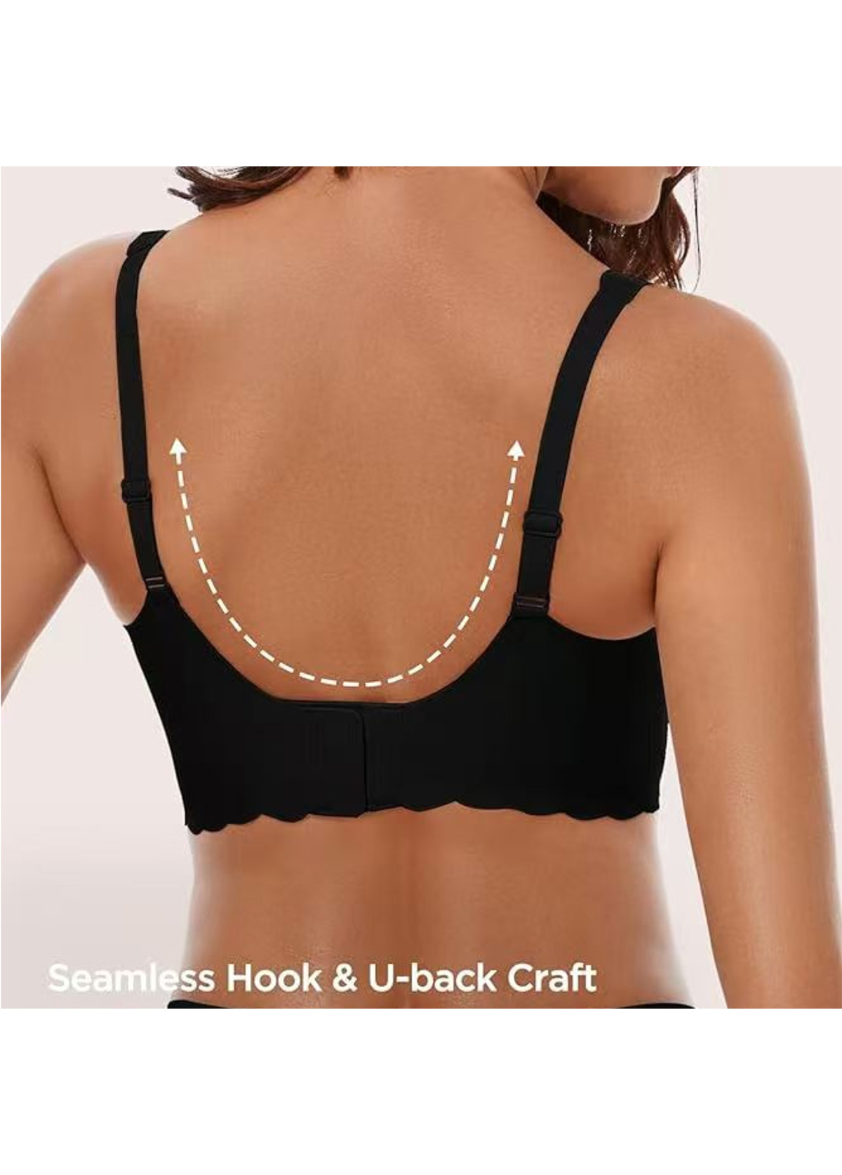 Black Color Push-up V Neck Bra