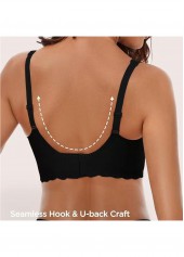 Black Color Push-up V Neck Bra