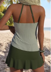 Mid Waisted Sage Green Tankini Set