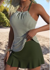 Mid Waisted Sage Green Tankini Set