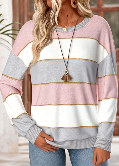 Striped Multi Color Sweatshirt