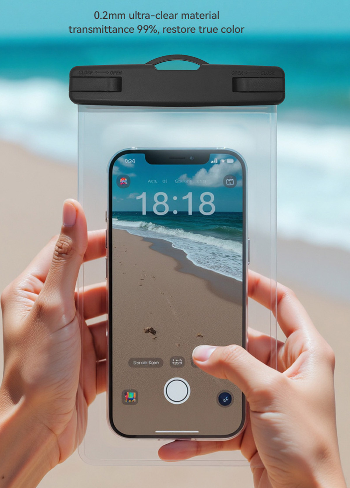 Black Plastic Water Proof Phone Case