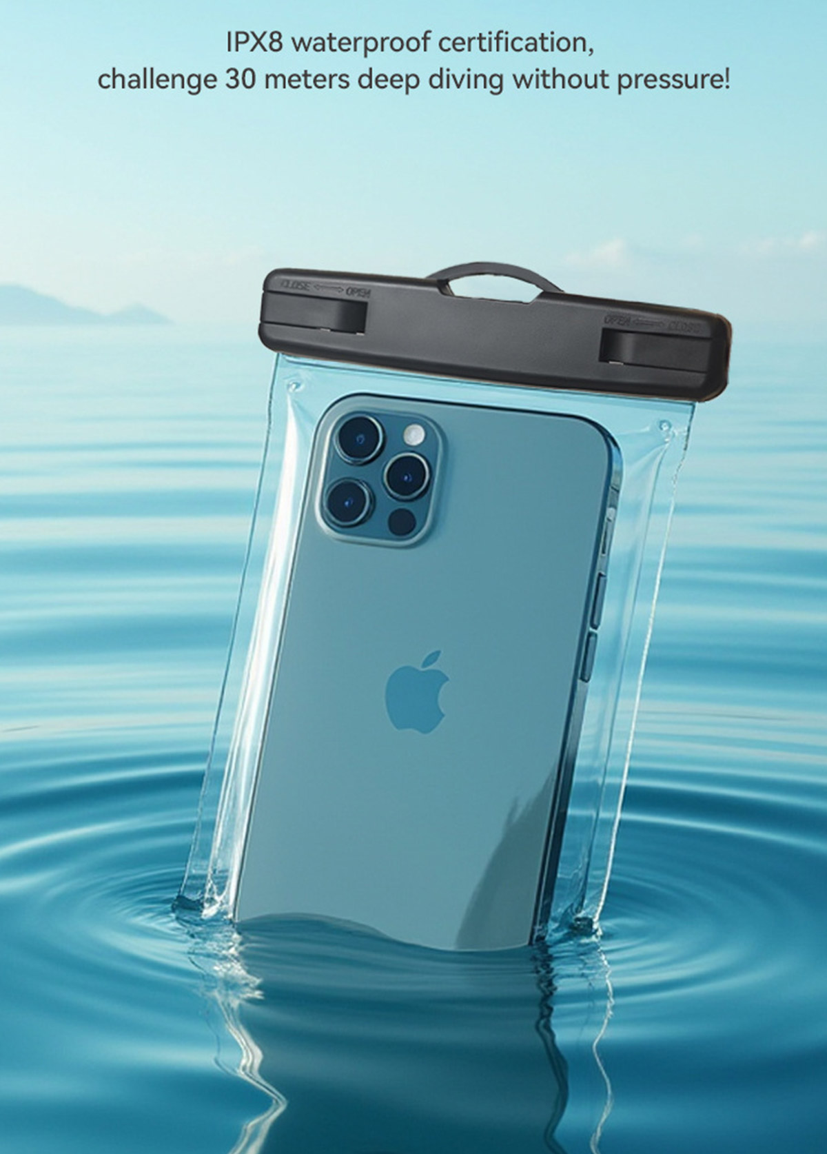 Black Plastic Water Proof Phone Case