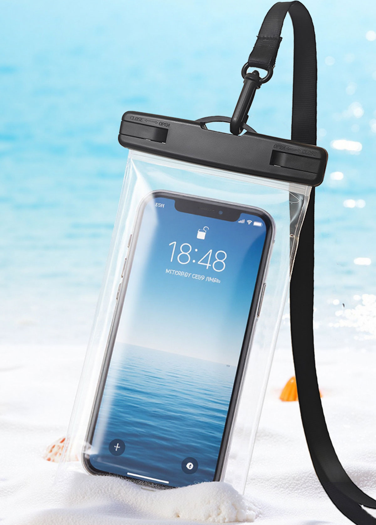 Black Plastic Water Proof Phone Case