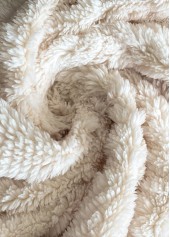 Plus Size Beige Tummy Coverage Long Sleeve Hooded Coat