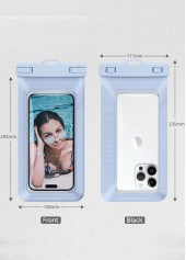 Light Blue Waterproof Plastic Phone Dry Bag