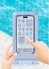 Light Blue Waterproof Plastic Phone Dry Bag