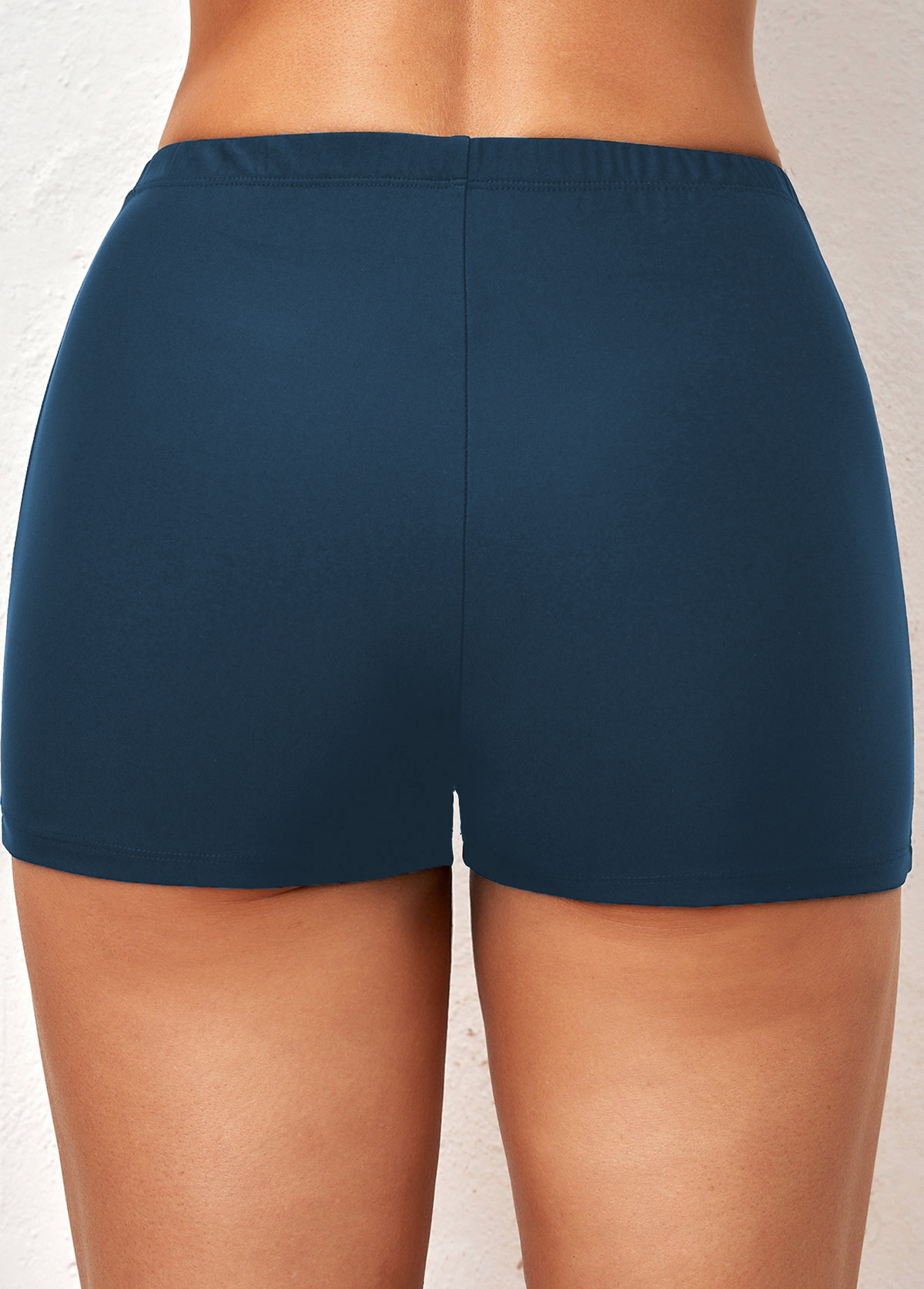 Mid Waisted Thigh Slimmer Navy Swim Shorts