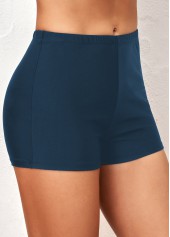 Mid Waisted Thigh Slimmer Navy Swim Shorts