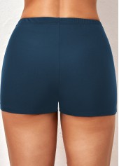 Mid Waisted Thigh Slimmer Navy Swim Shorts