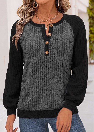 Tummy Coverage Dark Grey Marl Long Sleeve Sweatshirt Tummy Coverage Dark Grey Marl Long Sleeve Sweatshirt