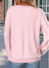 Multi Color Long Sleeve Round Neck Sweatshirt