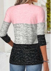 Striped Tummy Coverage Multi Color Long Sleeve T Shirt