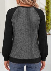 Tummy Coverage Dark Grey Marl Long Sleeve Sweatshirt