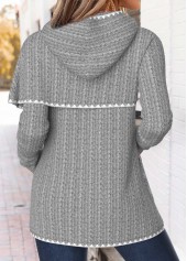 Tummy Coverage Light Grey Marl Long Sleeve Hoodie