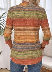 Geometric Print Tummy Coverage Multi Color T Shirt