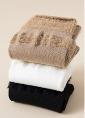 Mid Calf Multi Color Cotton Blend Socks