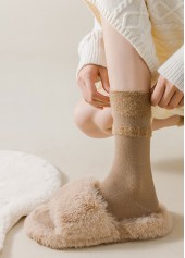 Mid Calf Multi Color Cotton Blend Socks