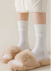 Mid Calf Multi Color Cotton Blend Socks