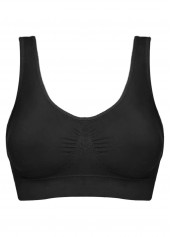 Soft Padded V Neck Wire Free Sports Bra