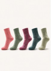 Low Cut Multi Color Cotton Blend Socks